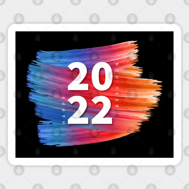 2022 New Year Color Splash Magnet by Mako Design 